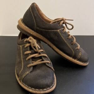 Born Trevan Sz 8 / 39 Nubuck Leather Oxford Shoes Brown Lace ups
